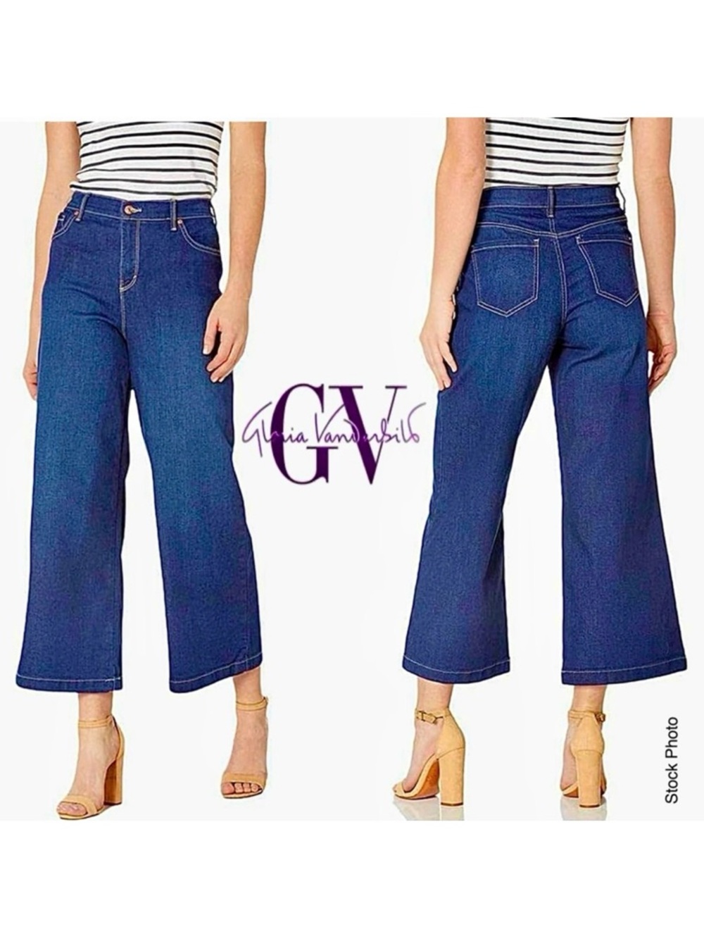 NWOT Wide Leg Crop High-Rise Straight Leg Gloria Vanderbilt Jeans (10)